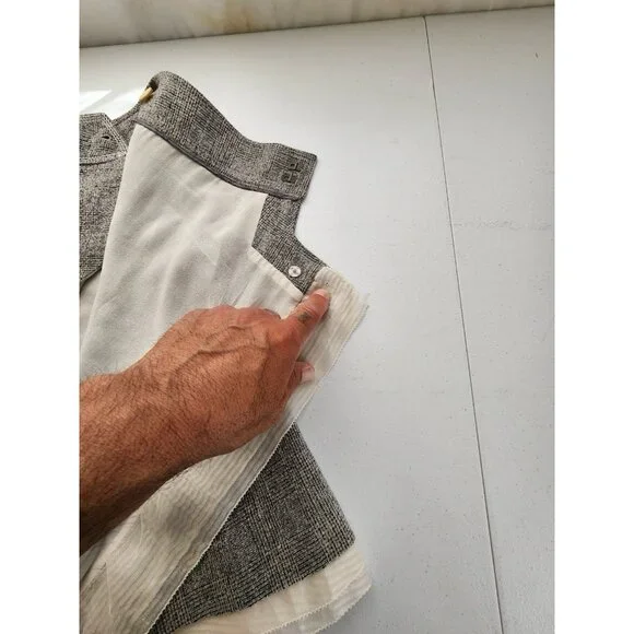 Nina Ricci Skirt Womens Size 36 (28) Gray Alpaca Lined Mini Academia Career Boho - Picture 7 of 13